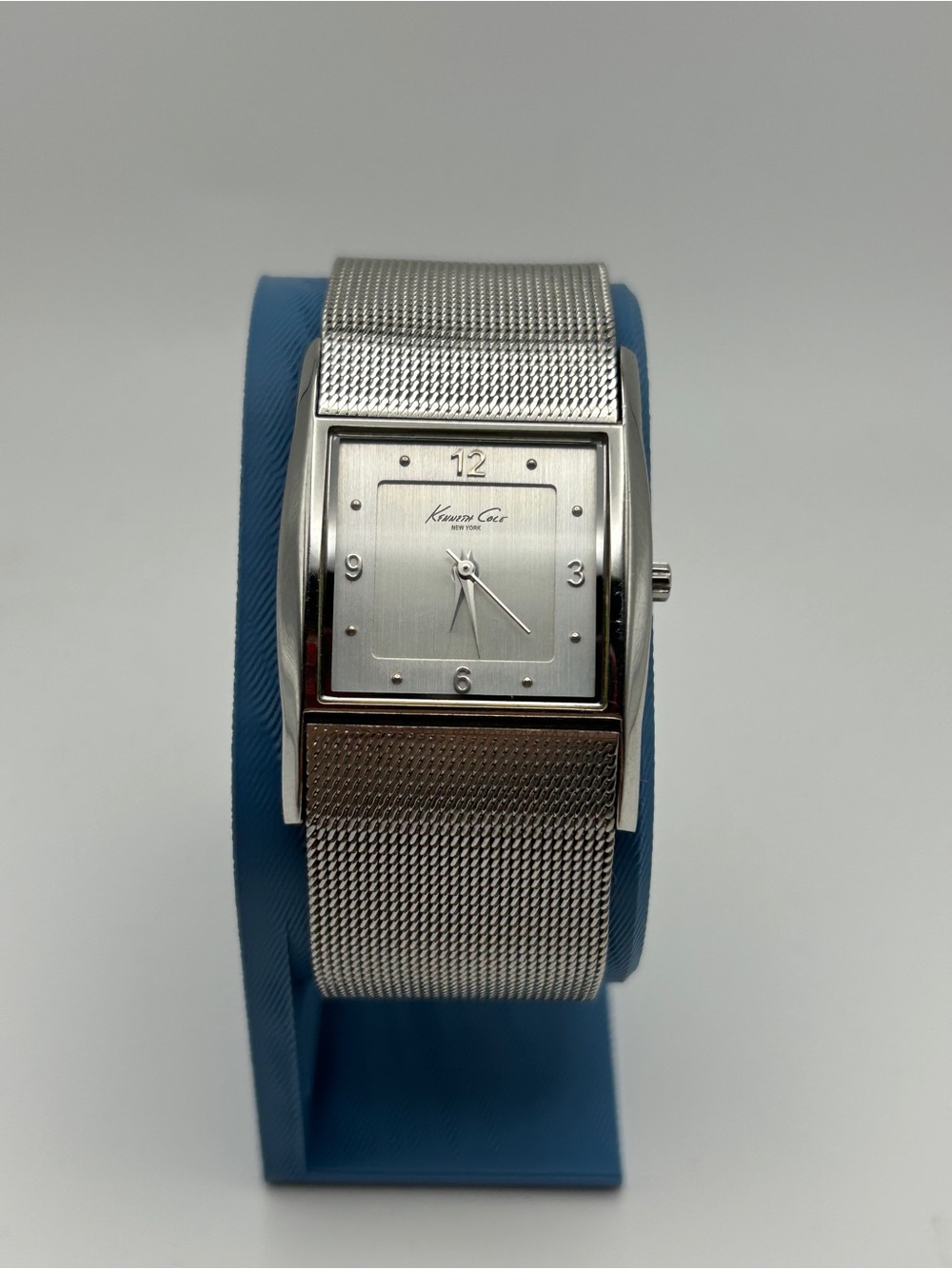 Kenneth Cole New York Women’s Silver Mesh Bracelet Tank Watch Square Quartz